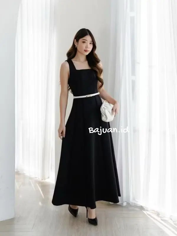 BIG SIZE M-XXXXL Dress Aqila Sabrina Natal Irise Wanita korea A Line Bodycon Maxi Casual Natal pesta Natal Party Style Korean 3