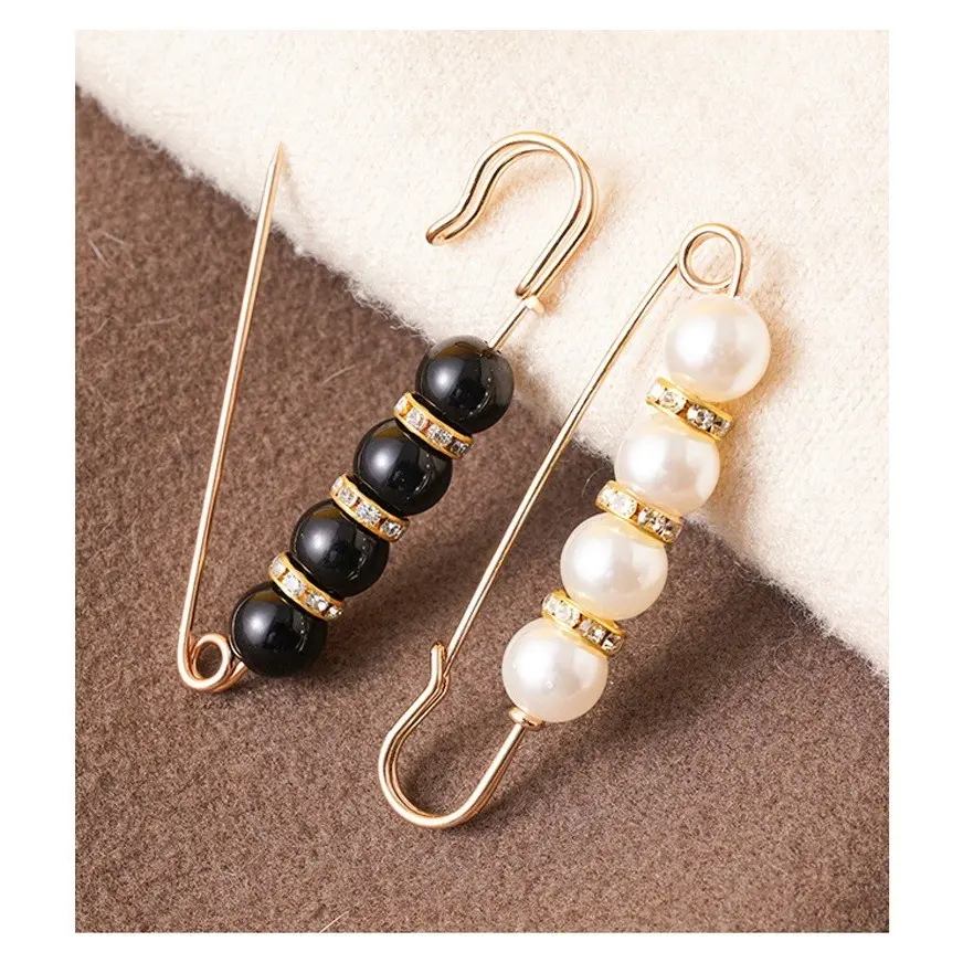Bros Brooch Peniti Besar Mutiara Putih / Bros Hijab Kebaya [JY]