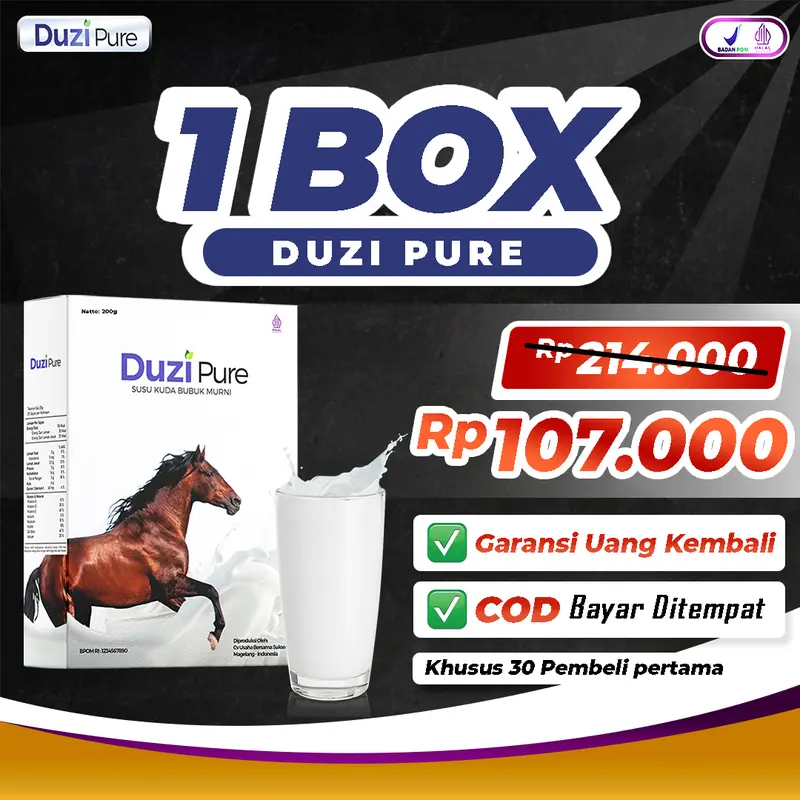 Duzipure Susu Kuda Murni 100% Asli Paket 5 Box 1