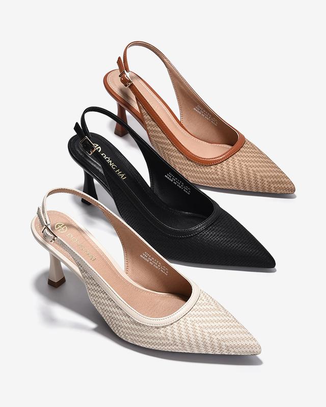 MÃU MỚI Giày Slingback Hở Gót Đông Hải Quai Đan Phối Màu - G81T5