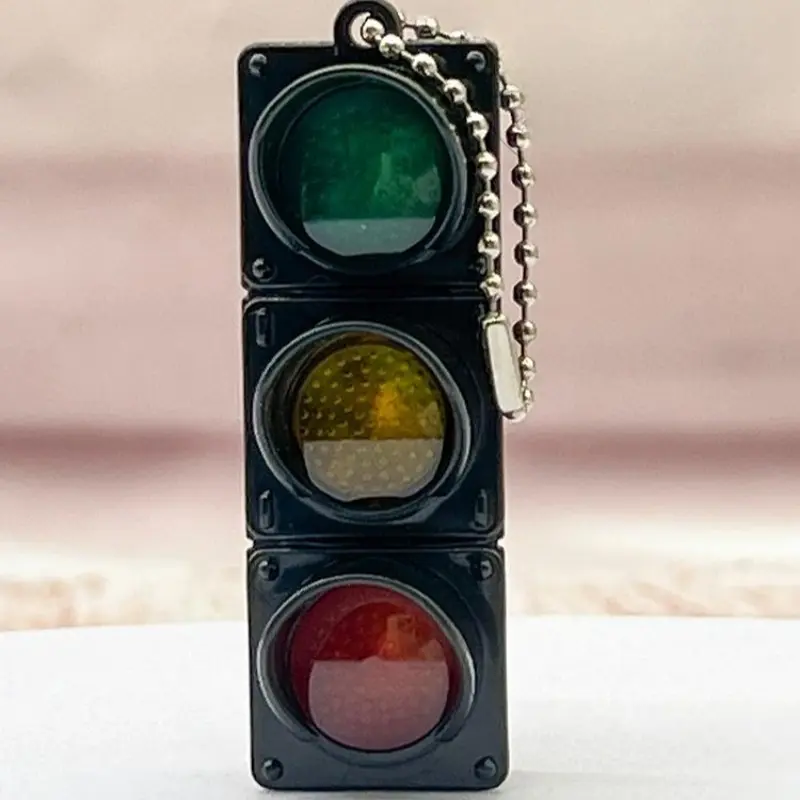 Mini cute pedestrian light LED light keychain