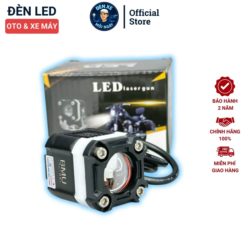 Đèn Trợ Sáng Mini S22 BMU, Bi Cầu Mini 35W 12 24V ĐiệnBình Chống Nước lp68 Dùng Xe Máy, ÔTô, Xe Tải 0