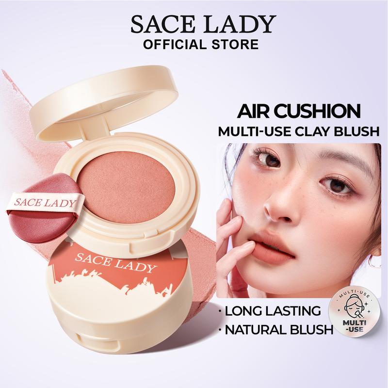 [LIVE] Phấn má hồng Air Cushion Clay SACELADY, lâu trôi, chống nước, lên màu tốt, trang điểm mặt