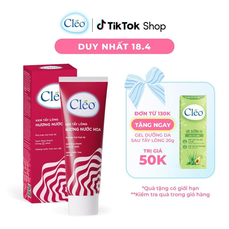 [ĐƠN 130K TẶNG GEL DƯỠNG] Kem Tẩy Lông đa vùng Hương Nước Hoa Cléo Avocado Hair Removal For All Skin Type 70G