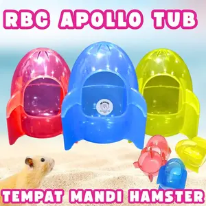 RBC APOLLO TUB TEMPAT MANDI HAMSTER TEMPAT PUP DAN PIP PERLENGKAPAN KANDANG HAMSTER BENTUK ROKET