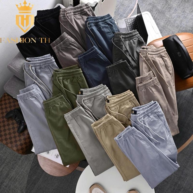 Combo 2 quần jogger kaki THFASHION Chất kaki mềm co giãn nhẹ màu đen rêu xám đậm xám nhạt xám xi măng nâu vàng kem gạo size 28 29 30 31 32 33 34 35 36 Sport Tập Thể Dục Gym Trang Phục Tập Gym Nam Đi bộ đường dài Black xxl nhanh khô xám hẩy