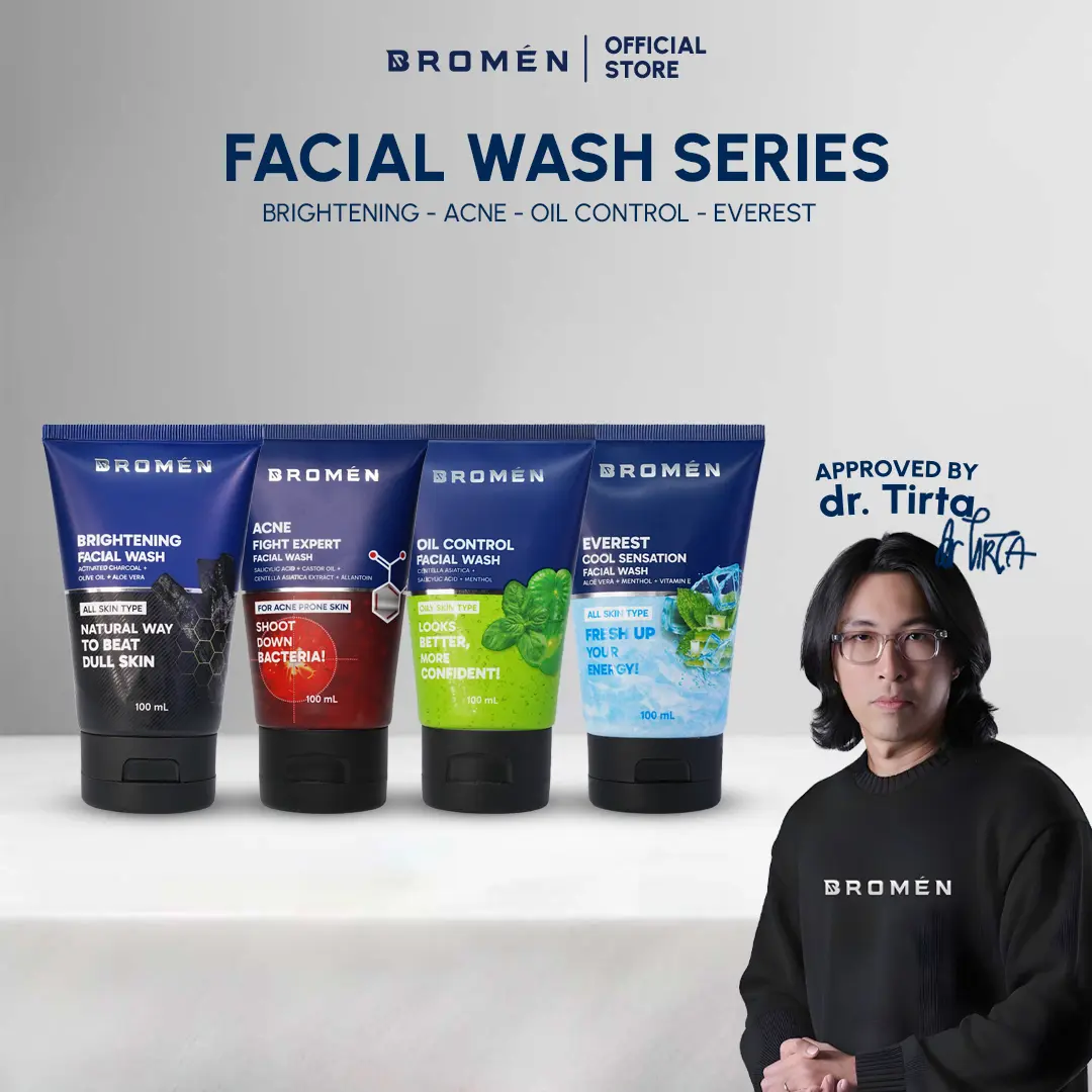 [VARIASI] BROMEN FACIAL WASH SERIES 100mL | SKINCARE COWOK | SABUN CUCI MUKA PRIA | PERAWATAN WAJAH Kusam