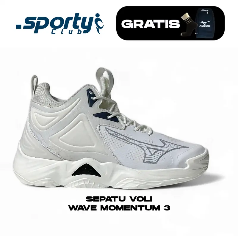 Sepatu Voli Mizuno Wave Momentum 3 White Rainbow Sepatu Sporty Pria Wanita Sepatu Olahraga Model Terbaru Terkini Bisa COD 8