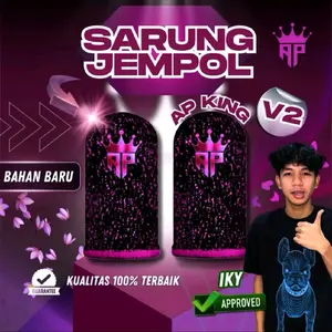 Ap King Sarung Jempol V2 Logo Reflektor Aksesoris Game Mobile Legends & Ff Responsif Gamepad Gaming Smartphone