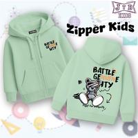 Gambar Hoodiekids Zipper Jaket [JYB] anak-anak BATTLE GENUINETHY (sablon) Size M-XXL Unisex anak cewe&anak cowok 280gsm - Hitam, M [4-6th] dari jybofficialshop Kota Administrasi Jakarta Barat 4 Tokopedia