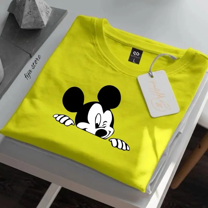 Kaos Branded Fashion Stayle import Kaos Wanita Kaos pria Lengan Pendek Elegan Katun Baju Atasan Polos Distro Oversize Dewasa Motif Panjang Tshirt Cewek Keren Santai 1