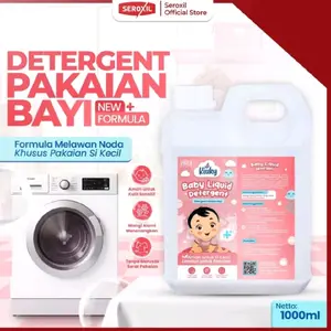 Baby Liquid Detergent 100% Aman Original / Deterjen Baju Bayi / Baby Laundry Detergent Liquid 1 Liter Natural Kiuky Seroxil