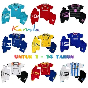 COD setelan baju bola anak untuk 1 sampai 14 tahun kaos sepakbola arhan messi mbappe ronaldo termurah berkualitas