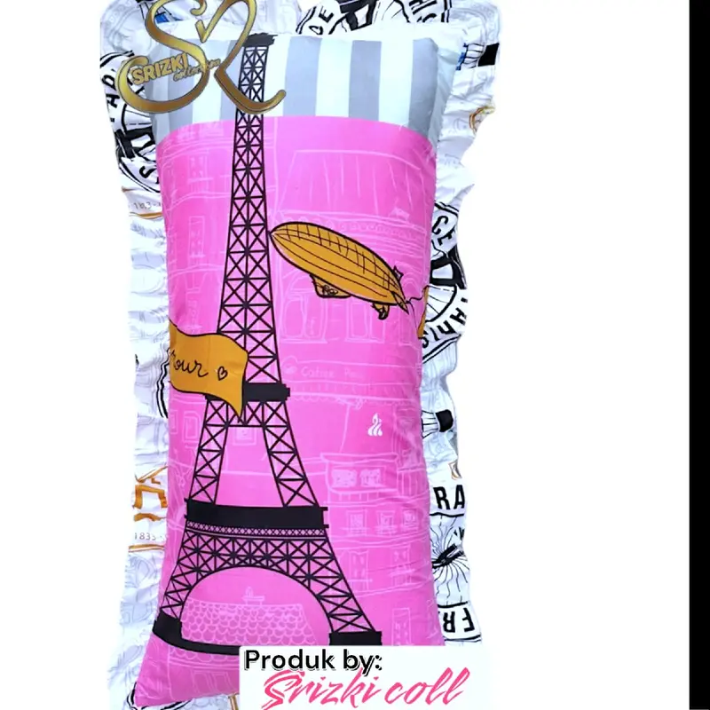 bantal cinta jumbo + sarung  Katun Rumbai uk 50 x 100 cm  empuk nyaman dan tebal FULL SILIKON HCS standar HOTEL Bed 0