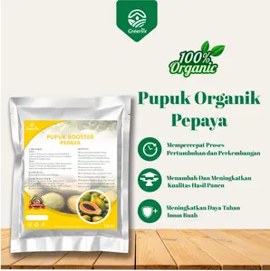 Greenix Pupuk Booster Organik Buah Pepaya 250 Gram mempercepat memperbesar serta mempermanis rasa buah pepaya terrmurah Bisa COD Kalium Tanaman