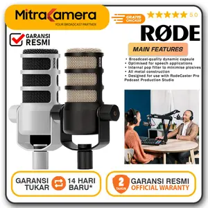 Rode PodMic Dynamic Podcasting Microphone Garansi Resmi