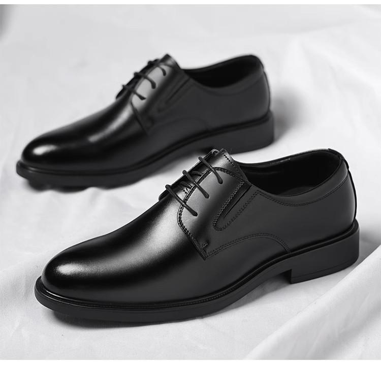 Product Introduction of Sepatu kulit pria terbaru, nyaman dan berventilasi, cocok untuk musim semi dan gugur, kasual dan serbaguna, memiliki alas lunak, anti-selip, cocok untuk keperluan bisnis. 13