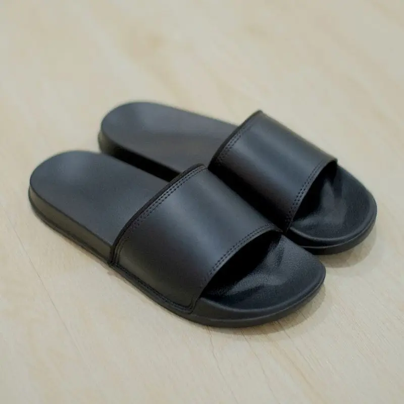 SANDAL SLIDE SLOP PRIA WANITA HITAM SENDAL SLIPPER DISTRO CEWEK COWOK SENDAL MURAH LAKI LAKI PEREMPUAN 2