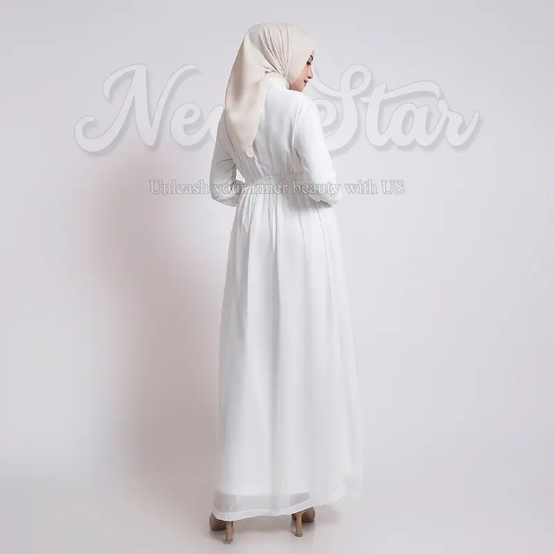 NewStar - Gamis Lebaran 2025 Terbaru Dress Kekinian Baju Hitam Muslim Wanita Murah Premium Model Baru Elegan Abaya Turkey Mewah i40 3