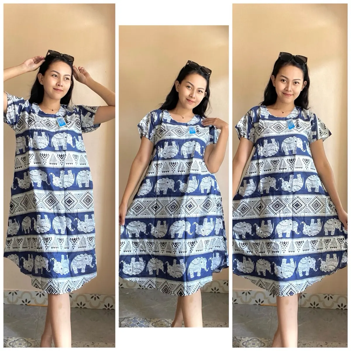 DASTER KEKINIAN MOTIF GAJAH BAHAN RAYON DASTER CANTIK Beli 3 Rp.100.000