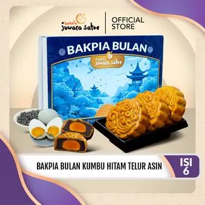 JUWARA SATOE [ ISI 6 ] BAKPIA BULAN KUMBU HITAM TELUR ASIN - OLEH-OLEH KHAS JOGJA