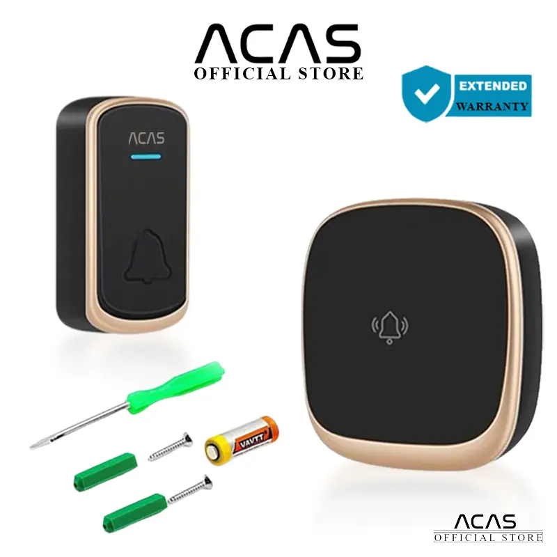 ACAS - B209 Doorbell 1 Receiver Bell Pintu Rumah Tahan Anti Air Tanpa Kabel Bel Kantor Door Bell Waterproof Wireless 1 Receiver 6
