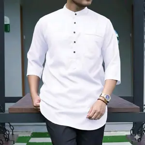 BAJU MUSLIM KOKO PRIA DEWASA KOKO MEKKAH PAKISTAN KOKO KURTA DEWASA LENGAN3/4 SAKU 3