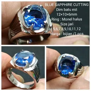 CINCIN BATU BLUE SAPPHIRE CUTTING CRYSTAL D12