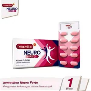 Hemaviton NEURO FORTE Vitamin Neurotropik Untuk Memelihara kesehatan Saraf 1 box isi 10 Kaplet
