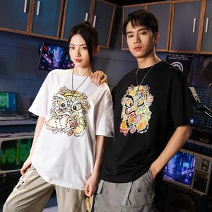 เสื้อยืดคู่รัก เฮฟวีเวต ผ้าคอตตอน 100% ทุกเพศ พลัสไซส์ เหมาะกับฤดูร้อน ขายดีที่สุด คอกลม สั้น ทรงหลวม มาใหม่ เหมาะสำหรับเล่นกีฬา เสื้อยืดพิมพ์ลาย