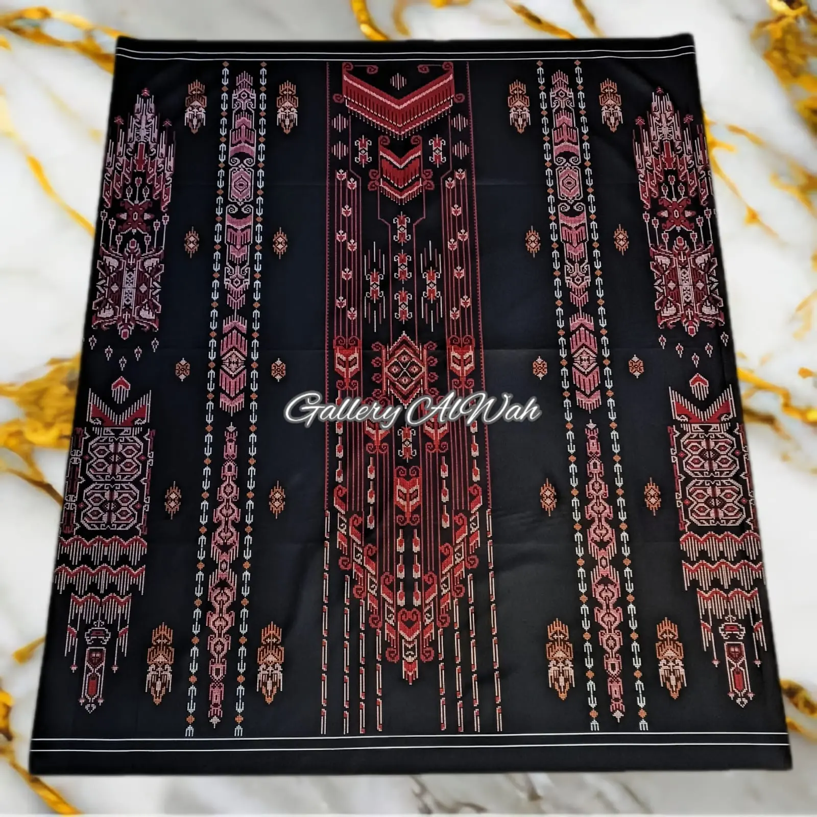 Terlaris Sarung Batik Pekalongan Motif Songket Signaturre Sarung Pria Dewasa Terbaru Sarung Santri Muslim Hitam