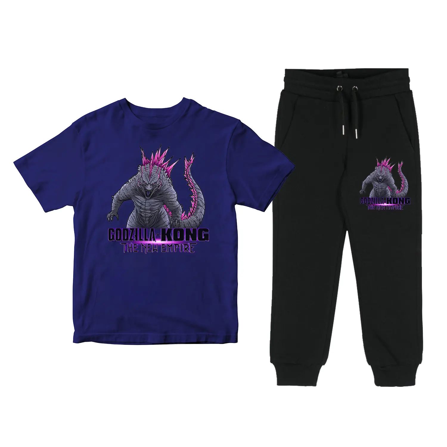 Setelan Baju Anak Godzilla - Set kaos Dan Celana Anak Godzilla