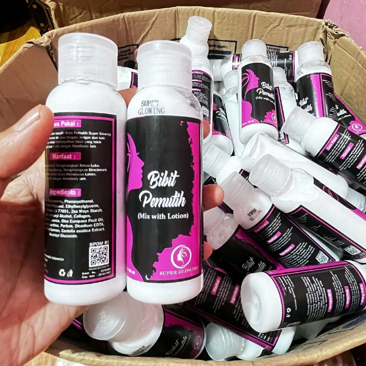 bibit super glowing campuran lotion