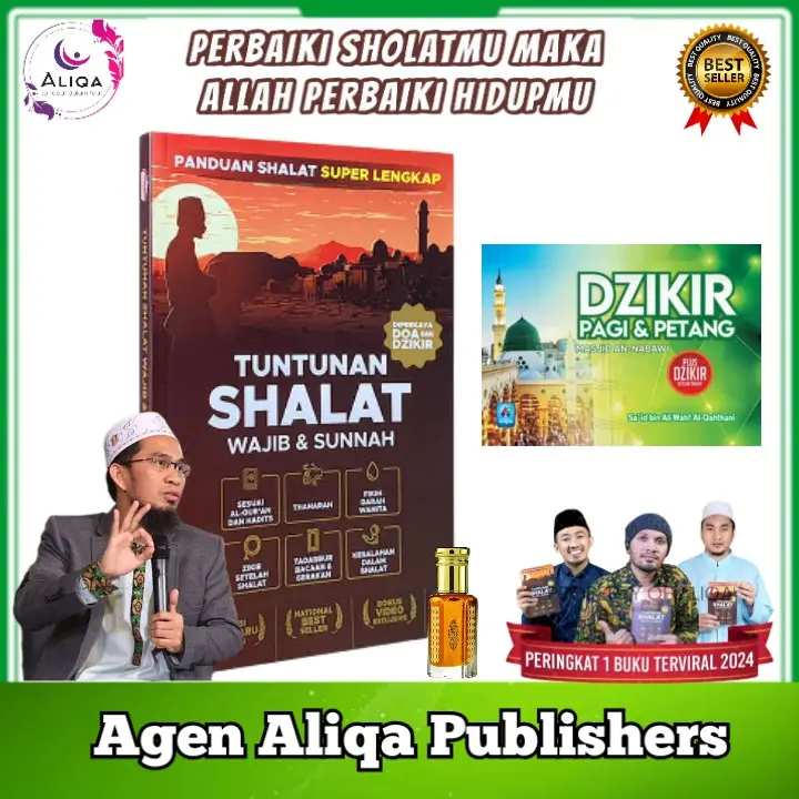 [ORIGINAL]Buku Tuntunan Sholat Wajib & Sunnah Lengkap Original Full Warna Bonus Buku Dzikir