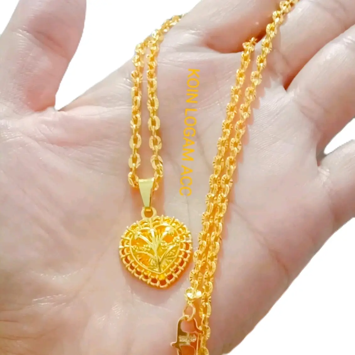 Kalung Nuri Liontin Love Terbaru Terbuat dari bahan Koin 1991-1992 ANTI KARAT Gold