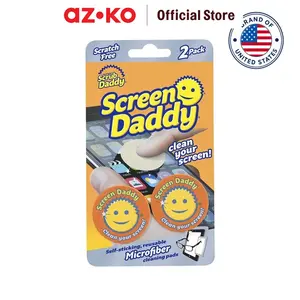 AZKO Scrub Daddy Set 2 Pcs Pembersih Layar Smartphone - Putih Screen Cleaner Gadget Cleaning Kit Aksesoris Hp
