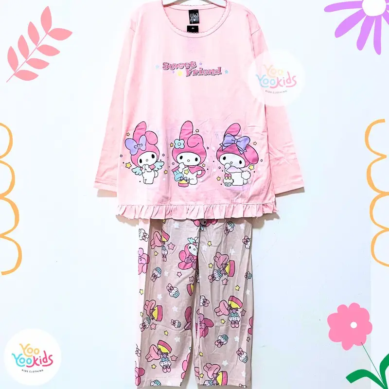 Setelan Baju Tidur Anak Perempuan Umur 8 - 12 Tahun Baju & Celana Panjang / Piyama Anak Perempuan / Piyama Anak Cewek / Piama Anak Perempuan / Baju Anak Perempuan / Setelan Anak Perempuan / Fashion Anak Perempuan / Pakaian Anak Perempuan Motif Lucu 3