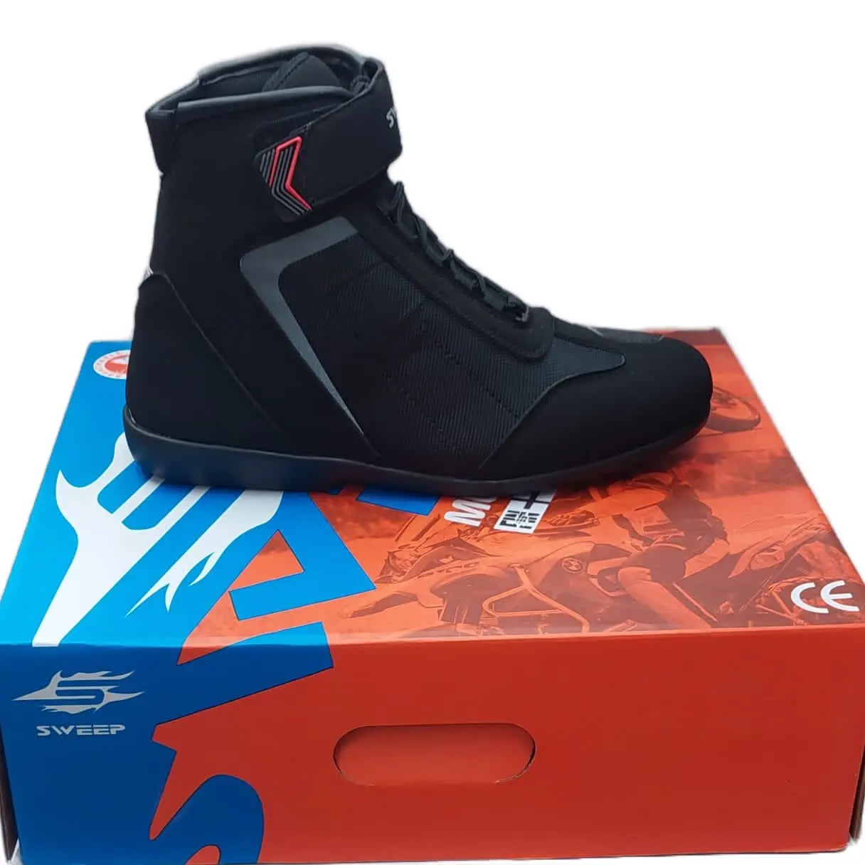 Kasut Lelaki Motor Racing Boots Riding Boot Sneakers Tali Outdoor