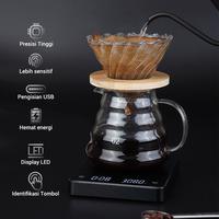 Gambar [COD]ALLTOU Timbangan Dapur Digital 5KG / 0.1GR Timbangan Kopi Digital Coffee Scale Kitchen Scale Kitchenware - Hitam (ditingkatkan) dari ALLTOU Indonesia Kab. Tangerang 3 Tokopedia