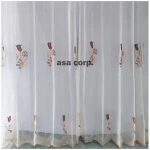 vitrase bordir tulip daleman gorden furing gorden jaring Bunga