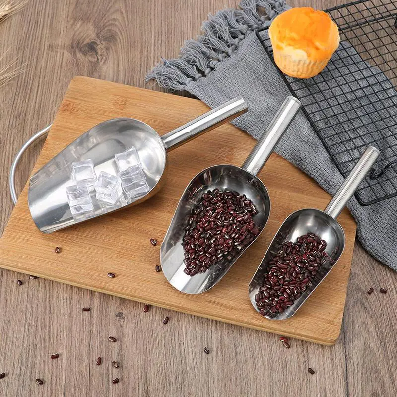 Sekop Es Batu Serokan Biji Kopi Tepung Stainless Steel 1