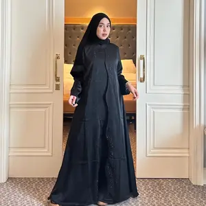 [AFFILIATES | BISA COD] Layla Royale Rhinestone Abaya Mewah Muslim Gamis Wanita Lembut Dewasa