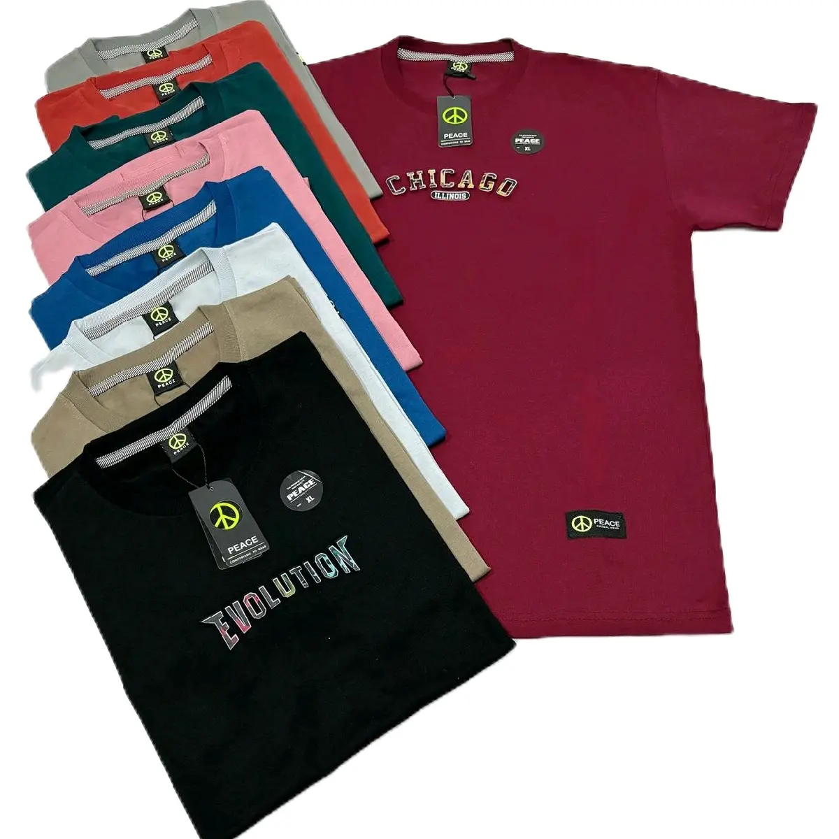 Kaos Pria Distro Model Terbaru Motif Simple 4 Pcs 100 Ribu - Oblong, Baju Cowok Semi Katun Nyaman Retro - Bulat, baju Keren