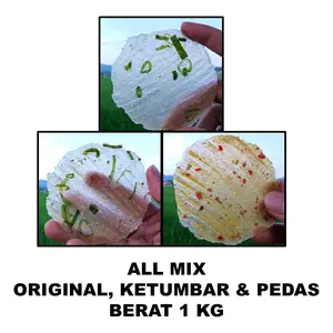 Kicimpring Singkong Mentah Varian Mix (Berat 1 Kg) Camilan Kering Kerupuk Snack Keripik Cemilan Makanan Pedas Kripik Food enak premium