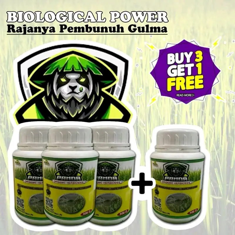 Kill grass panda bubuk pembasmi gulma semua jenis tanaman bambu dan pohon isi 500g beli 3 geratis 1