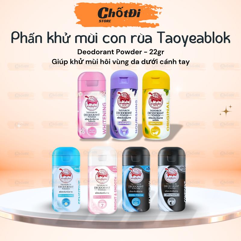   Nội Địa Thái  Phấn Khử Mùi Con Rùa Giúp Khử Mùi Hôi Dưới Cánh Tay Taoyeablok Deodorant Powder Nhiều Màu 22g - Chốt Đi Store 