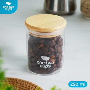 BIZMART-I One Two Cups Toples Kaca Penyimpanan Makanan Kedap Udara Storage Jar 250ml - GH1270