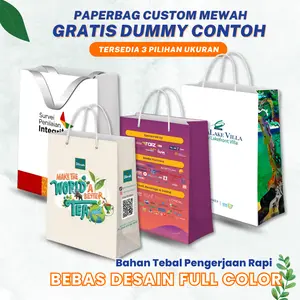 Paper bag Custom Tas Kertas Shopping Goodie Bag Paperbag Jumbo Besar Kecil Mewah Bebas Desain