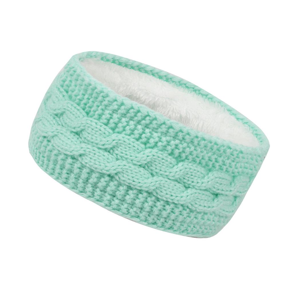Winter plush hair accessories cross-border autumn and winter knitted headbands for warmth and sports headbands and ear protectors_voghion.com