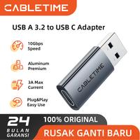 Gambar CABLETIME OTG USB C to USB A 3.0 Adapter Converter Fast Charging Data Transfer - CP73 black dari CABLETIME Jakarta Kota Administrasi Jakarta Barat 3 Tokopedia